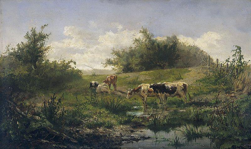 Gerard Bilders Cows at a pond